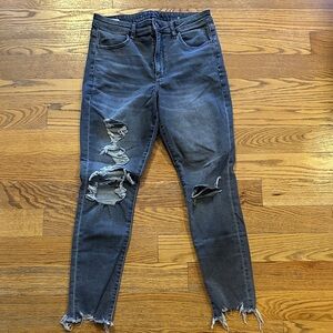 American Eagle Gray Next Level Stretch Skinny Jeans